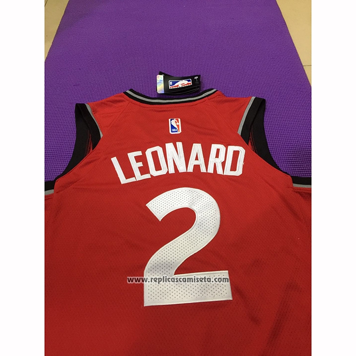 Camiseta Toronto Raptors Kawhi Leonard #2 Icon 2018 Rojo